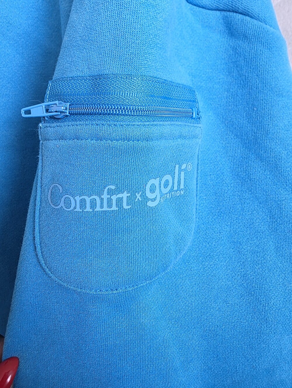 Comfrt x Goli Nutrition Collab Bright Blue Hoodie Unisex Sz XL - Picture 2 of 10
